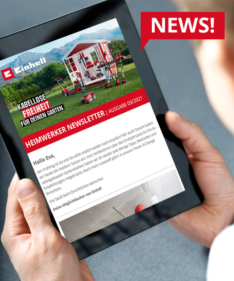 Einhell Newsletter message